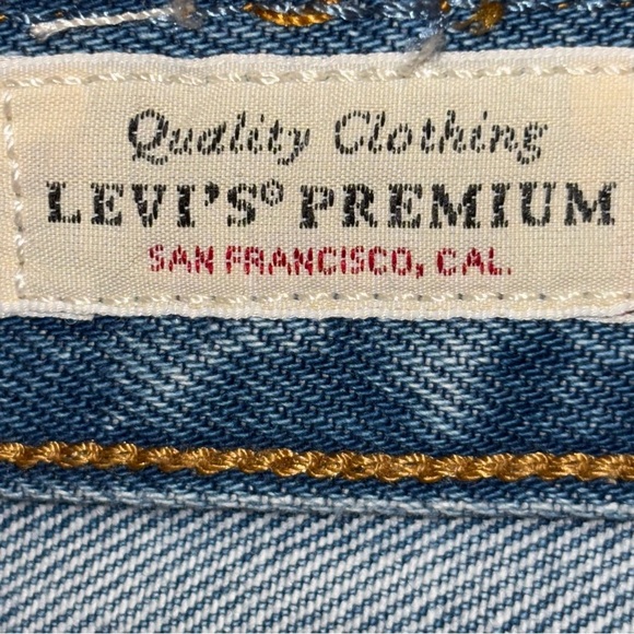 Levi’s Premium Women’s 501 Skinny Blue Distressed Jeans 28/30 - Picture 7 of 10